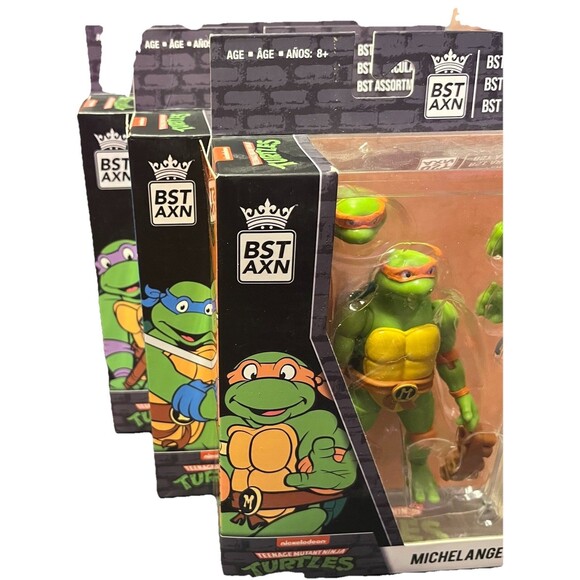 Loyal Subjects BST AXN TMNT Lot of 3 Donatello Leonardo & Michelangelo NIB - Picture 5 of 10